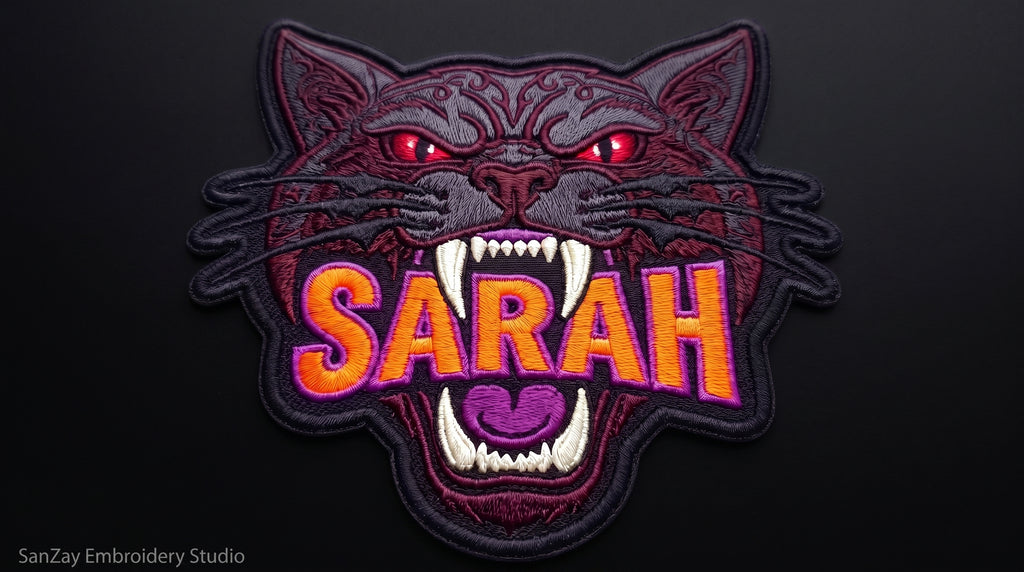 Custom Name Patch, Embroidered Animal Patch, Personalized Iron On Patch for Jacket, Biker Vest, Concert