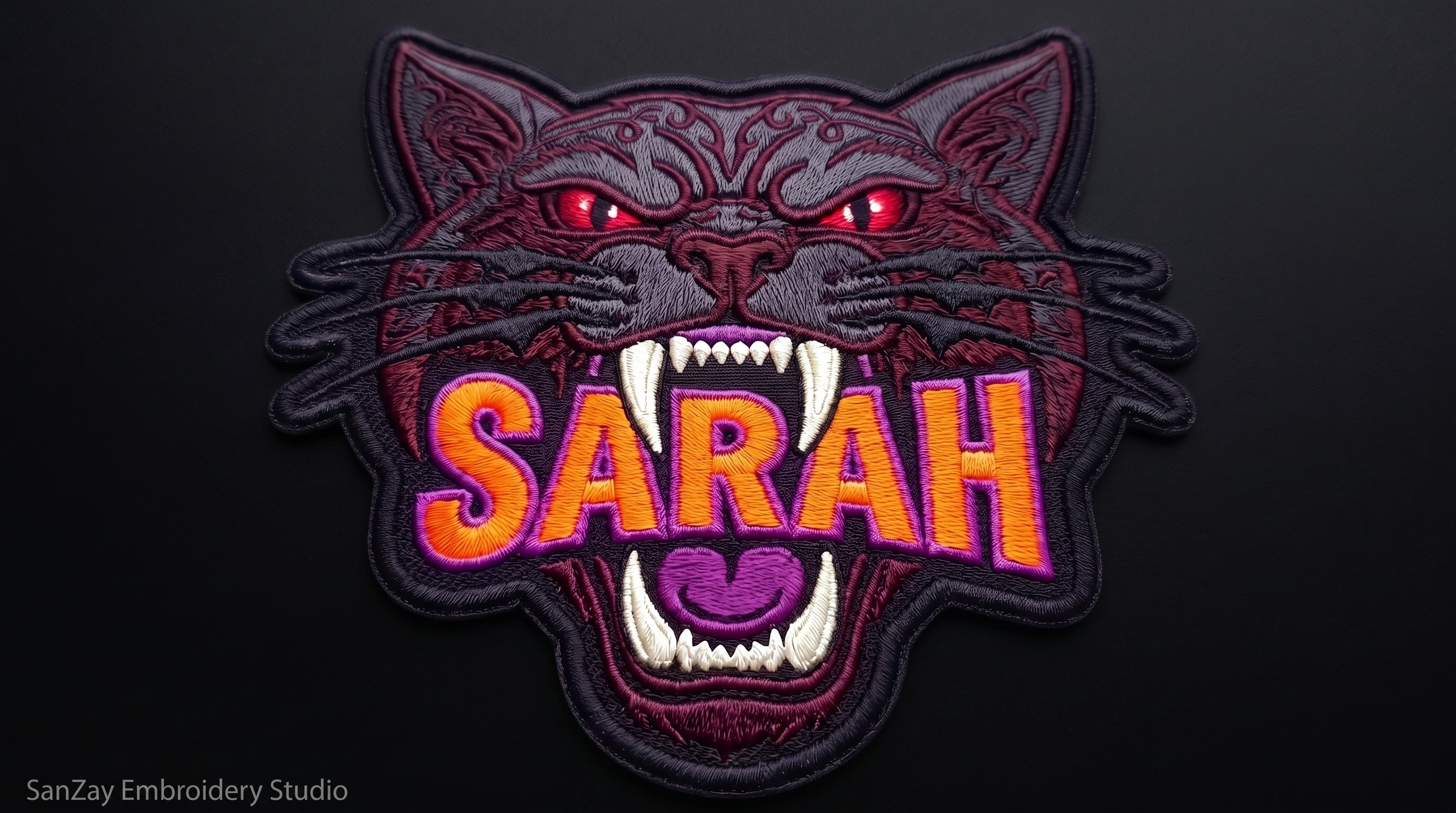 Custom Name Patch, Embroidered Animal Patch, Personalized Iron On Patch for Jacket, Biker Vest, Concert