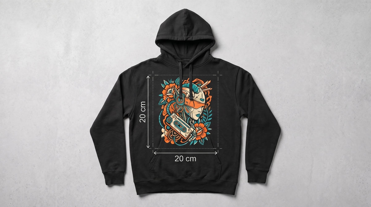 Embroidery digitizing service banner showing a logo stitched on shirts, hats and jackets