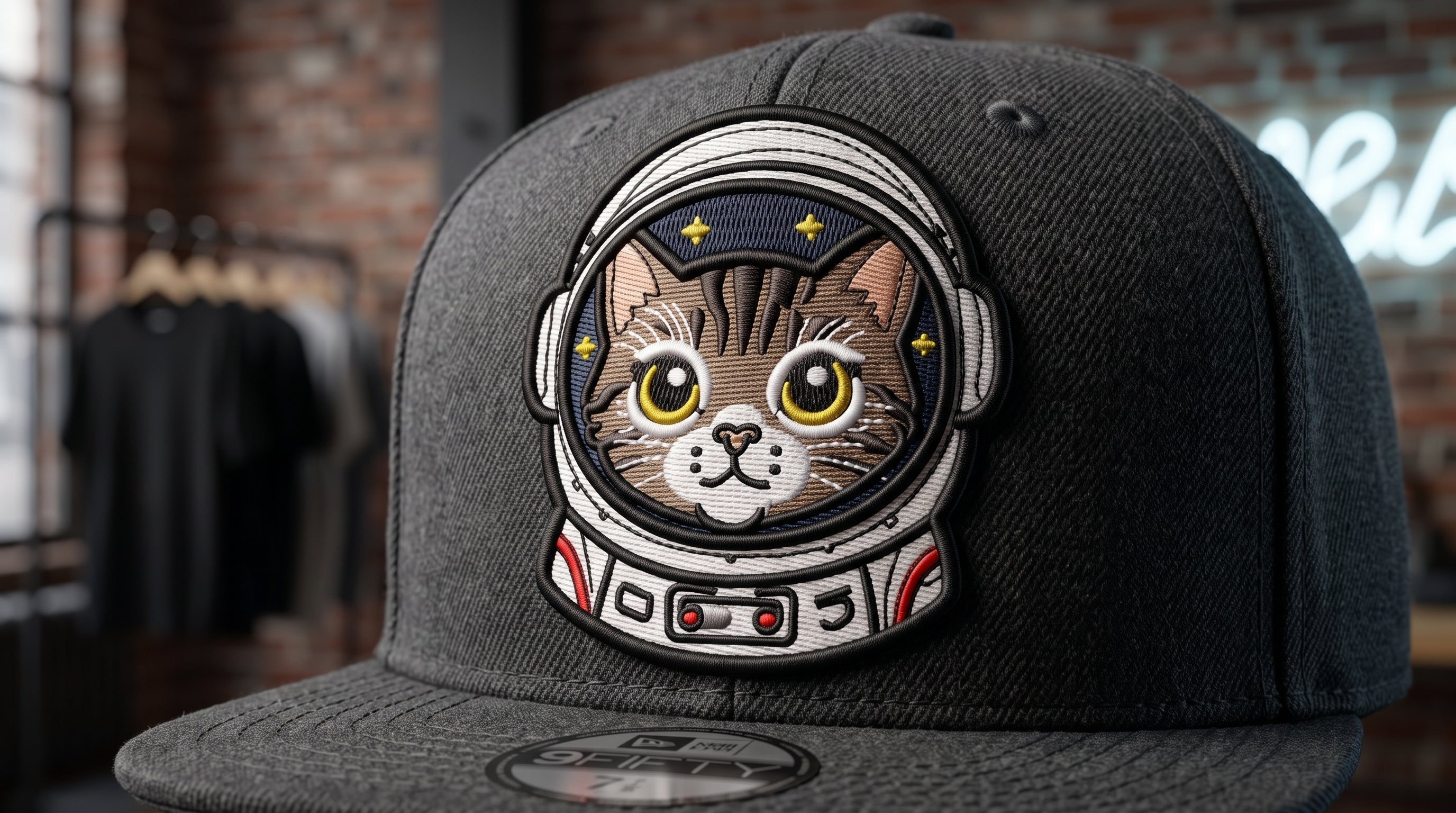 Astronaut Cat Embroidered Patch