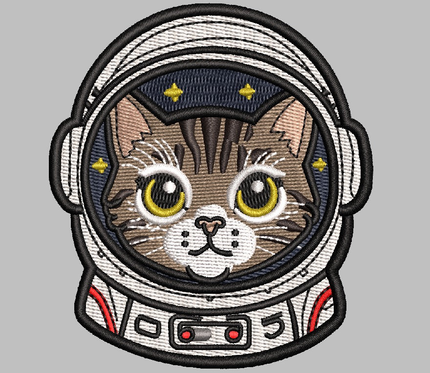 Astronaut Cat Embroidered Patch