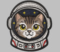 Astronaut Cat Embroidered Patch