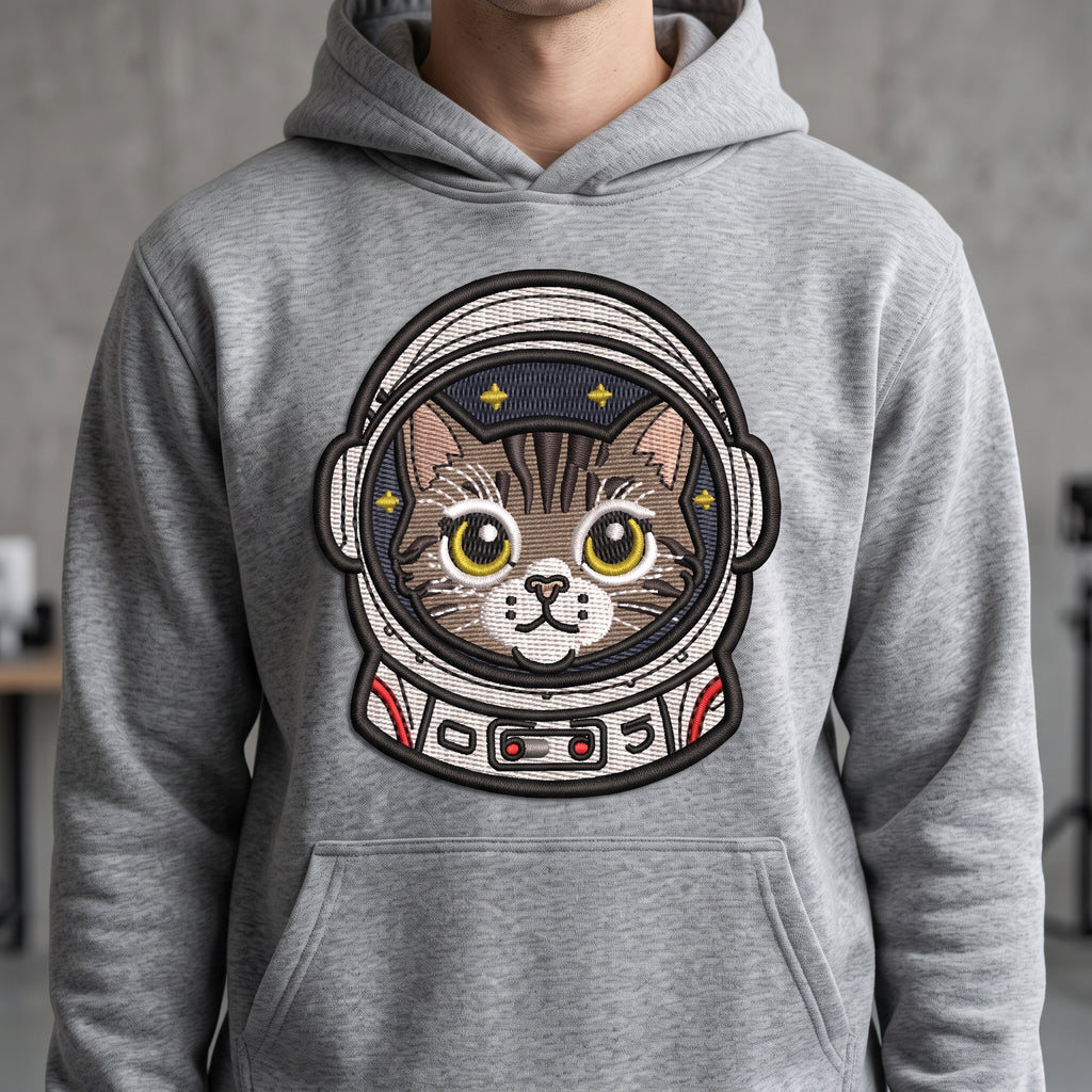 Astronaut Cat Embroidered Patch