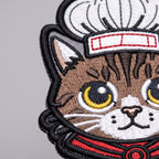 Chef Cat Embroidery Patch | Cute Cooking Cat Iron On Patch | Food Lover Gift Patch