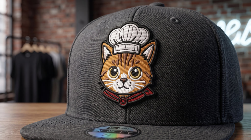 Chef Cat Embroidery Patch | Cute Cooking Cat Iron On Patch | Food Lover Gift Patch