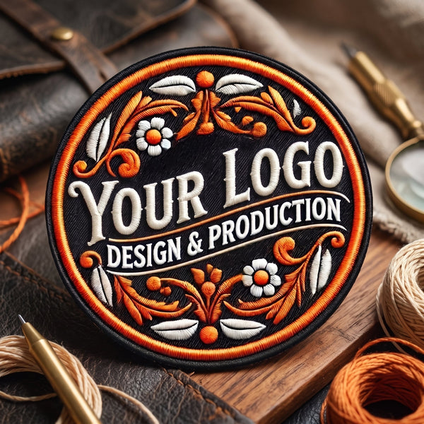 Business Embroidered Logo Patch - 3" to 7", Bulk Packs
