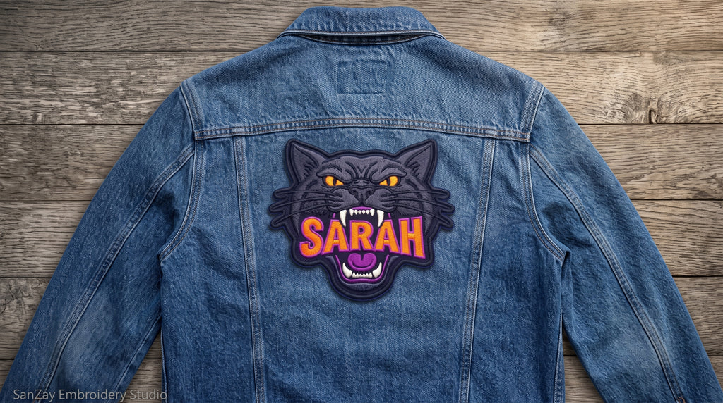 Custom Name Patch, Embroidered Animal Patch, Personalized Iron On Patch for Jacket, Biker Vest, Concert