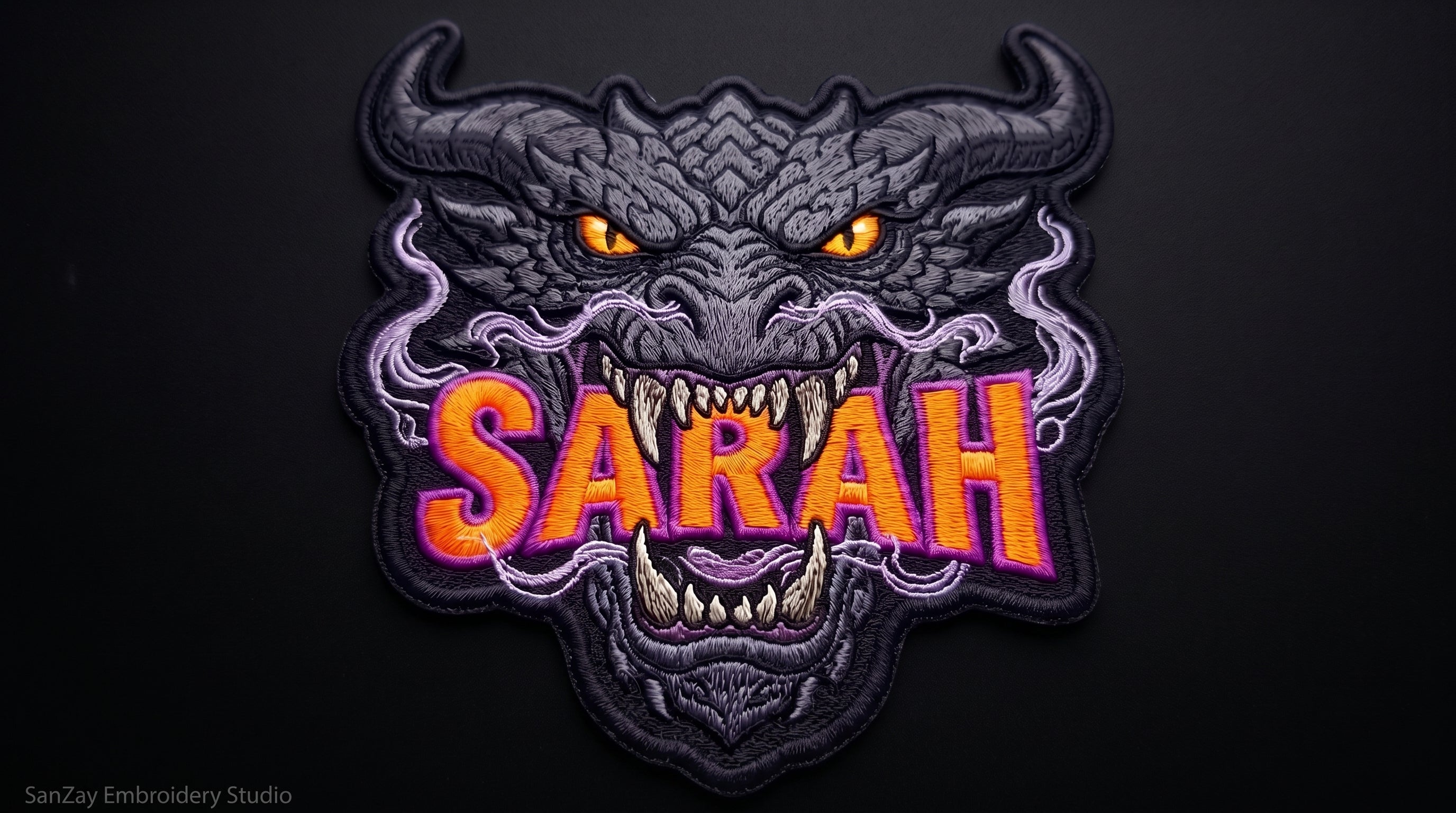 Custom Name Patch, Embroidered Animal Patch, Personalized Iron On Patch for Jacket, Biker Vest, Concert