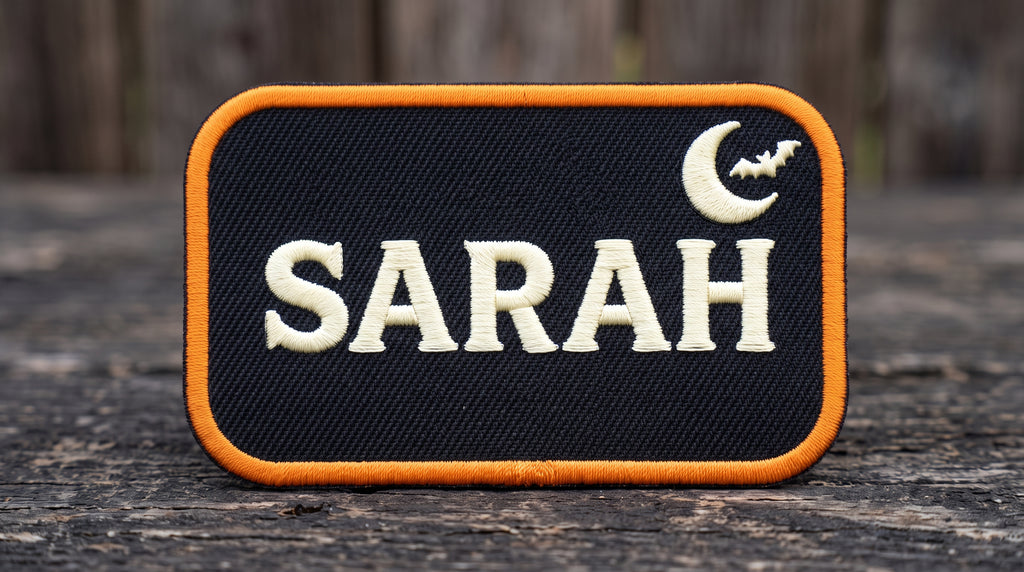 Custom Name Patches for Halloween - Personalized Embroidered Patch