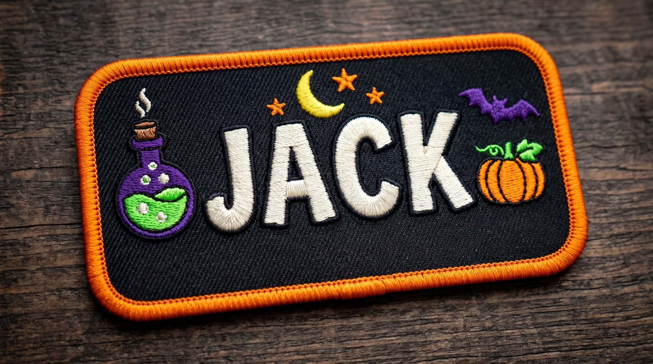 Custom Name Patches for Halloween - Personalized Embroidered Patch