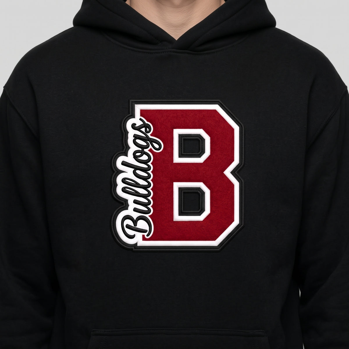 Custom Varsity Letter Knockout Applique Embroidery File - Personalized Team Text Machine Embroidery Design