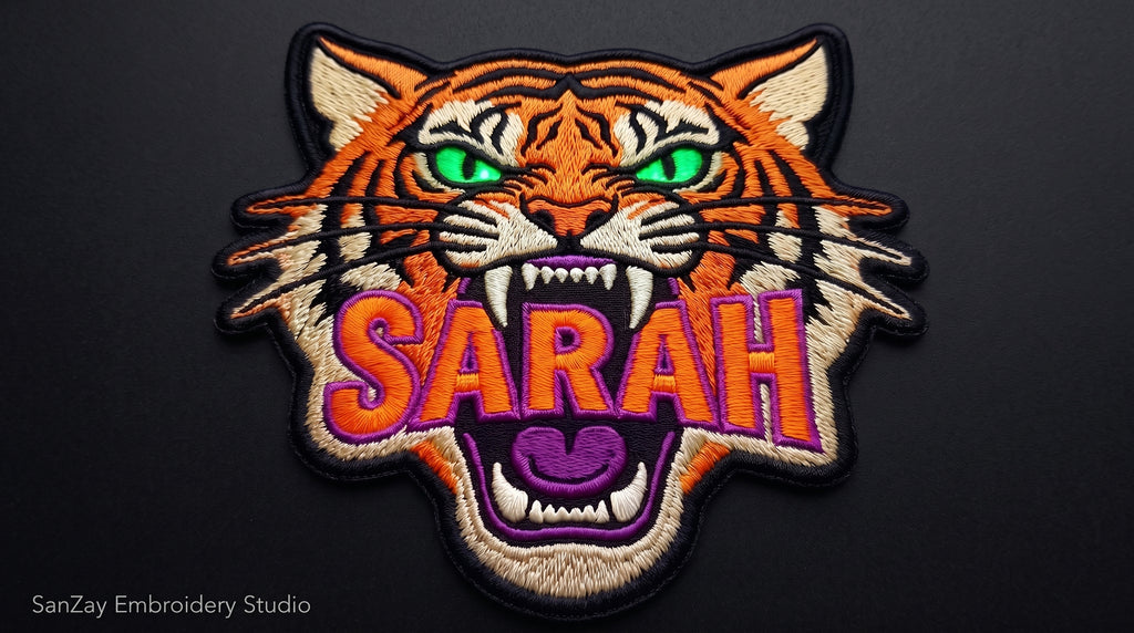 Custom Name Patch, Embroidered Animal Patch, Personalized Iron On Patch for Jacket, Biker Vest, Concert
