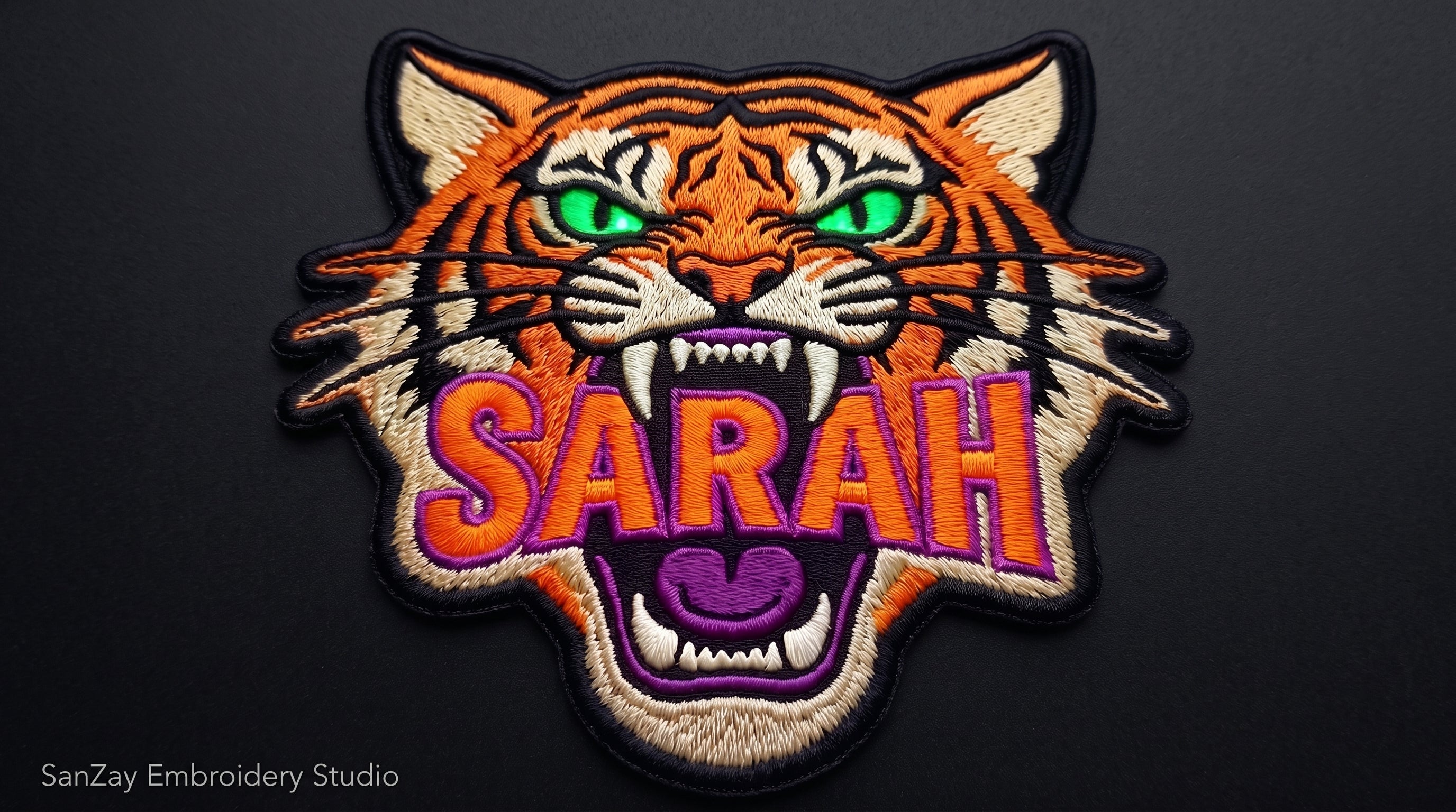 Custom Name Patch, Embroidered Animal Patch, Personalized Iron On Patch for Jacket, Biker Vest, Concert