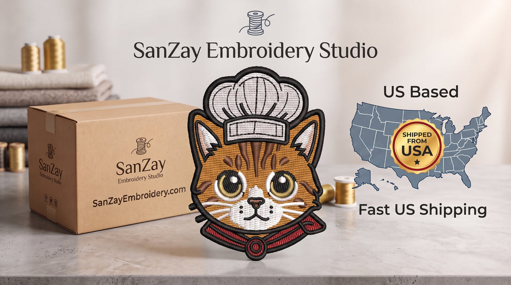Chef Cat Embroidery Patch | Cute Cooking Cat Iron On Patch | Food Lover Gift Patch