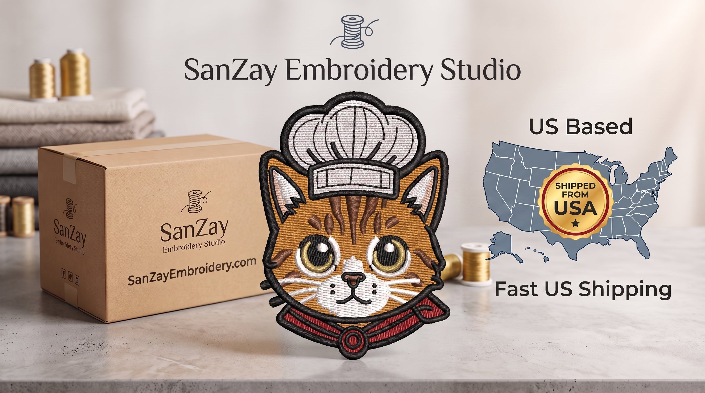 Chef Cat Embroidery Patch | Cute Cooking Cat Iron On Patch | Food Lover Gift Patch