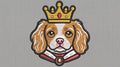 King Dog Embroidered Patch - Iron On, Sew On & Hook and Loop, 4" to 12"
