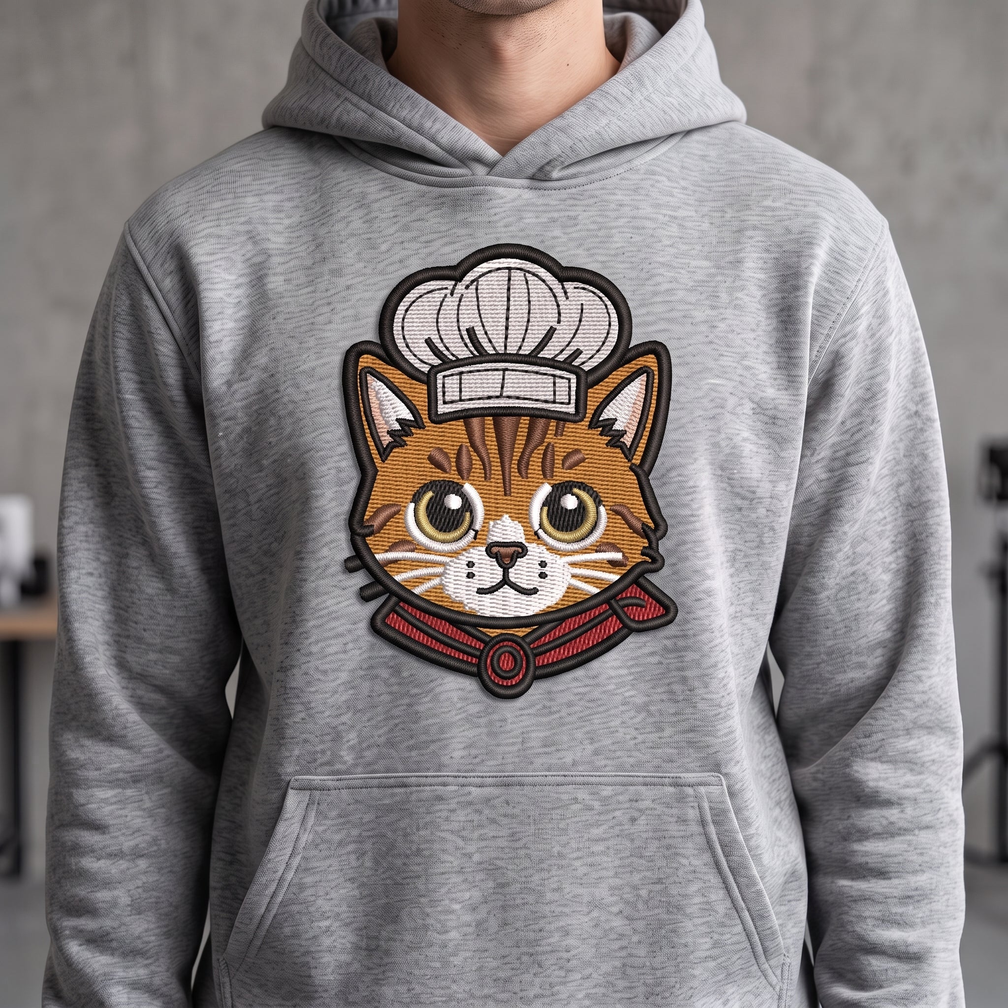 Chef Cat Embroidery Patch | Cute Cooking Cat Iron On Patch | Food Lover Gift Patch
