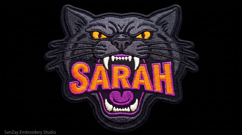 Custom Name Patch, Embroidered Animal Patch, Personalized Iron On Patch for Jacket, Biker Vest, Concert