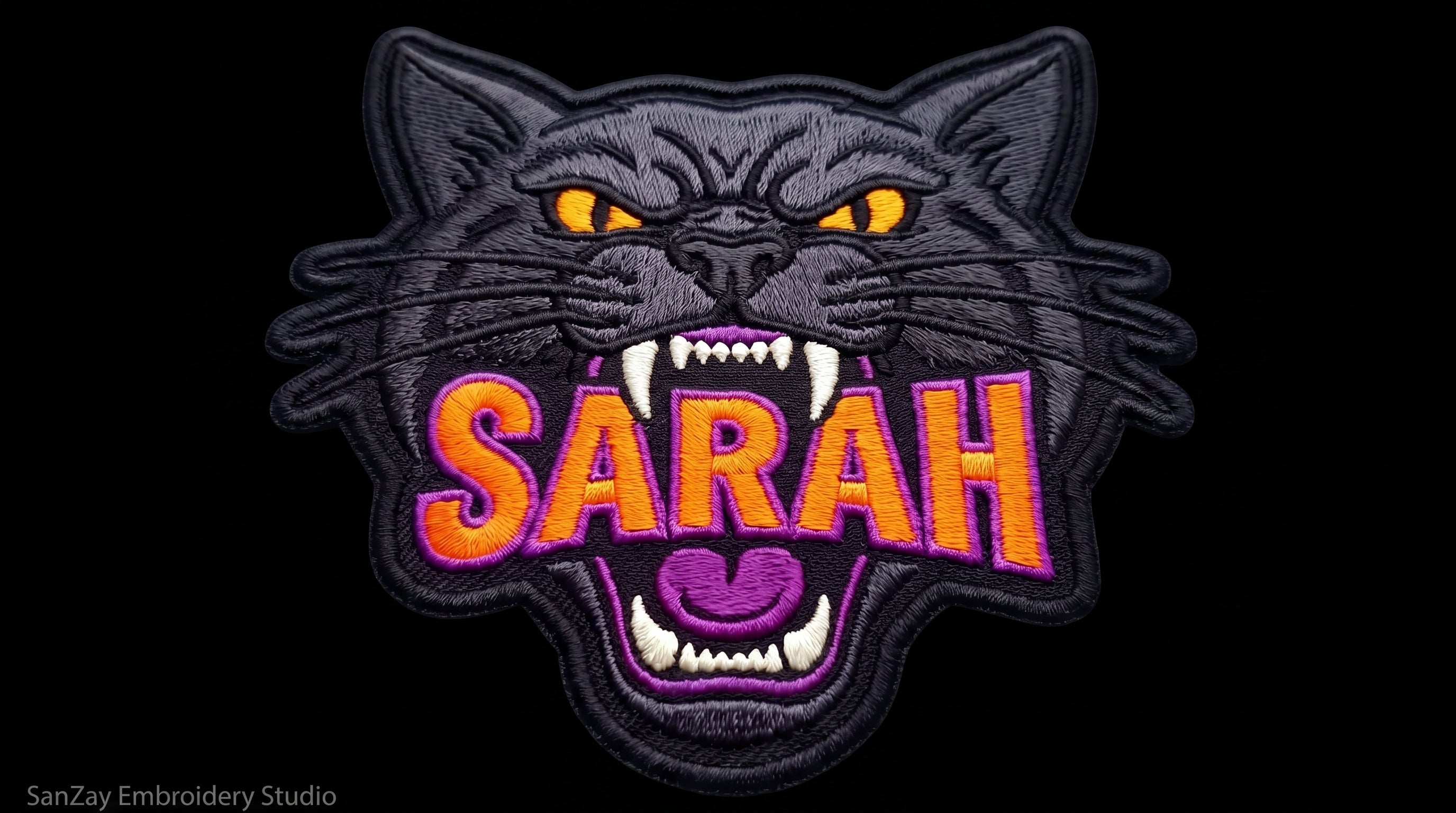 Custom Name Patch, Embroidered Animal Patch, Personalized Iron On Patch for Jacket, Biker Vest, Concert