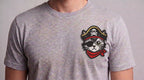 Pirate Cat Embroidered Patch - Iron On, Sew On & Hook and Loop, 4" to 12"