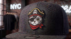 Pirate Cat Embroidered Patch - Iron On, Sew On & Hook and Loop, 4" to 12"