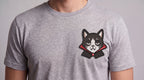 Vampire Cat Embroidered Patch - Iron On, Sew On & Hook and Loop, 4" to 12"