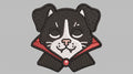 Vampire Dog Embroidered Patch - Iron On, Sew On & Hook and Loop, 4" to 12"