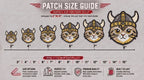 Viking Cat Embroidered Patch - Iron On, Sew On & Hook and Loop, 4" to 12"