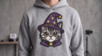 Wizard Cat Embroidered Patch - Iron On, Sew On & Hook and Loop, 4" to 12"