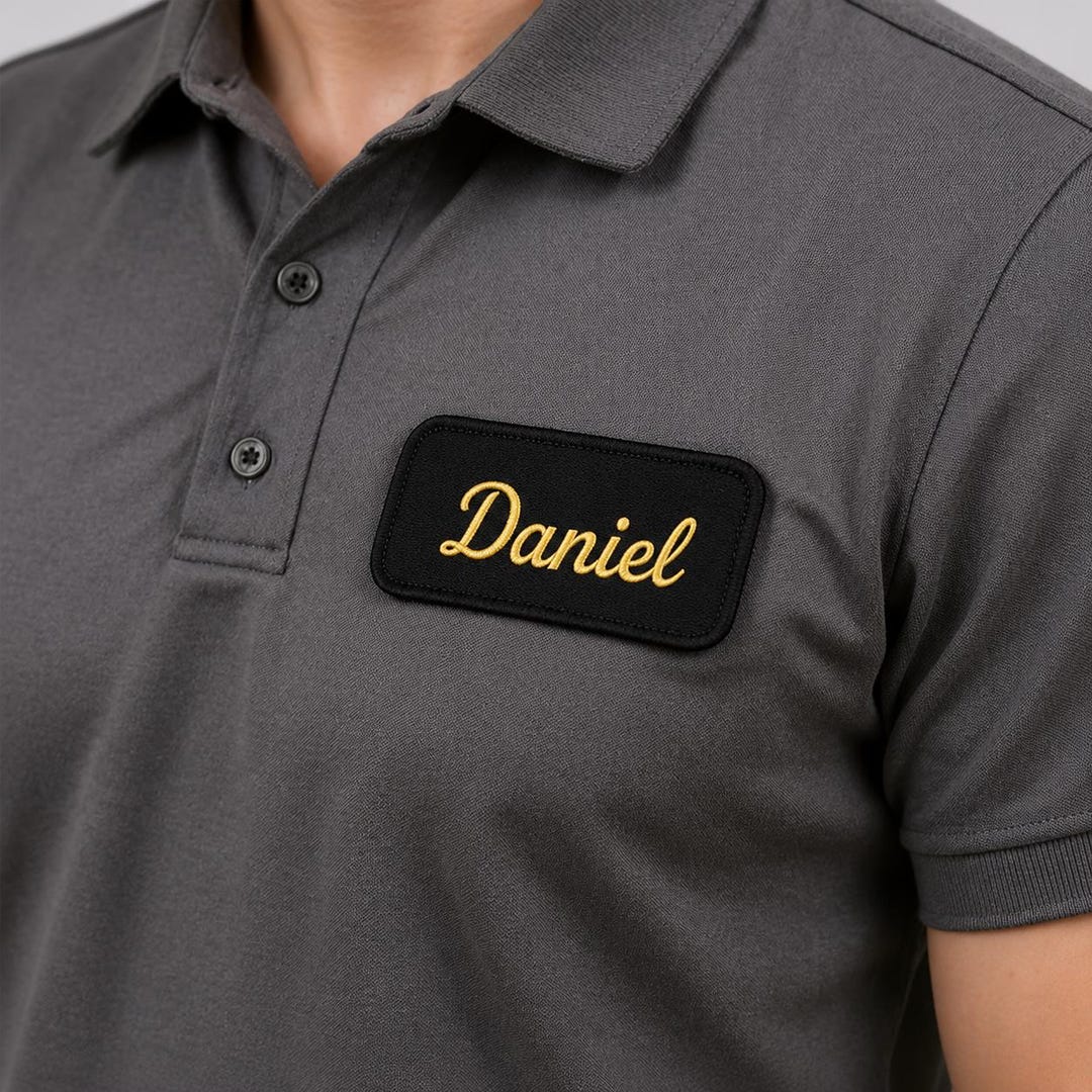 Custom Cursive Name Patch - Personalized Embroidered Name Patch for Jacket, Backpack, Hat, Iron On or Sew On