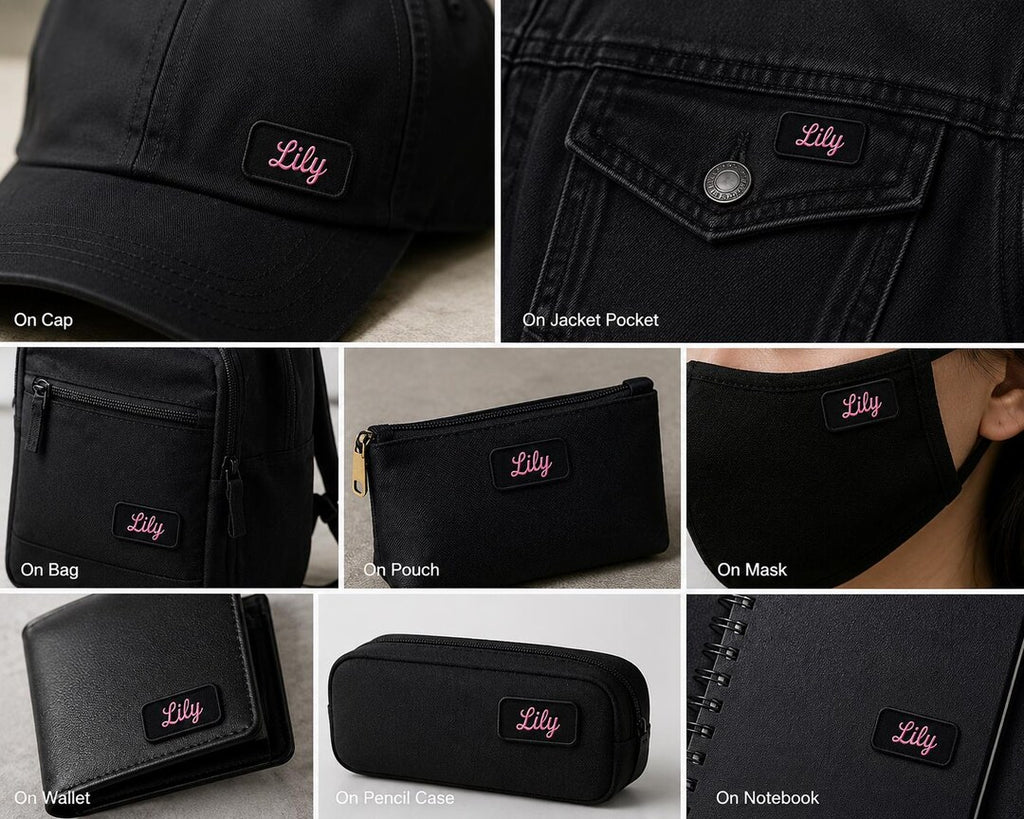 Custom Cursive Name Patch - Personalized Embroidered Name Patch for Jacket, Backpack, Hat, Iron On or Sew On