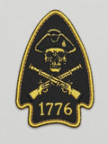 776 Patriot American Morale Arrowhead Embroidery Patch | USA Revolutionary War Tactical Badge | Iron-On Sew-On Patch | Multi Sizes 3"-12"