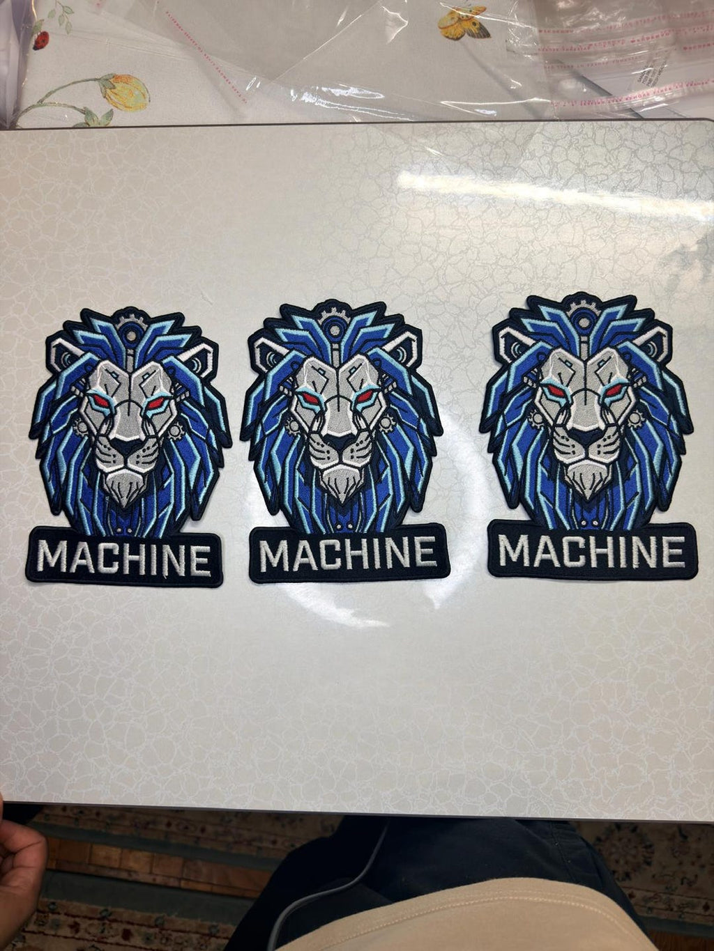 Oversized Cybernetic Lion Patch, Mecha Robot Lion Embroidered Patch, Sci-Fi Biker Jacket Patch, Large Iron On or Sew On Back Patch