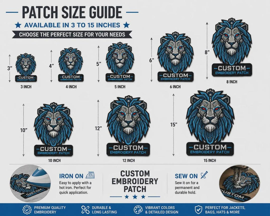 Oversized Cybernetic Lion Patch, Mecha Robot Lion Embroidered Patch, Sci-Fi Biker Jacket Patch, Large Iron On or Sew On Back Patch