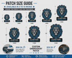 Oversized Cybernetic Lion Patch, Mecha Robot Lion Embroidered Patch, Sci-Fi Biker Jacket Patch, Large Iron On or Sew On Back Patch