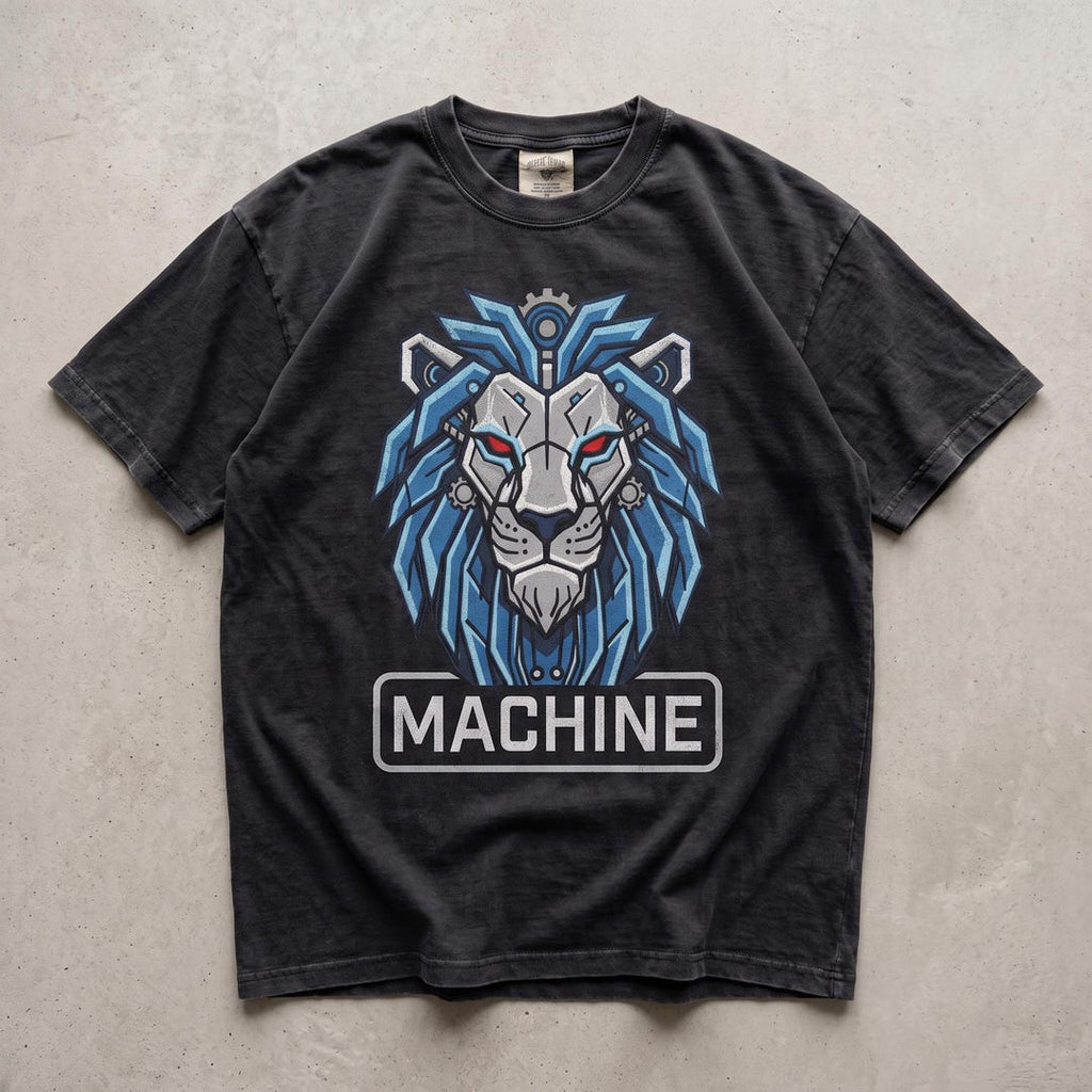 Oversized Cybernetic Lion Patch, Mecha Robot Lion Embroidered Patch, Sci-Fi Biker Jacket Patch, Large Iron On or Sew On Back Patch