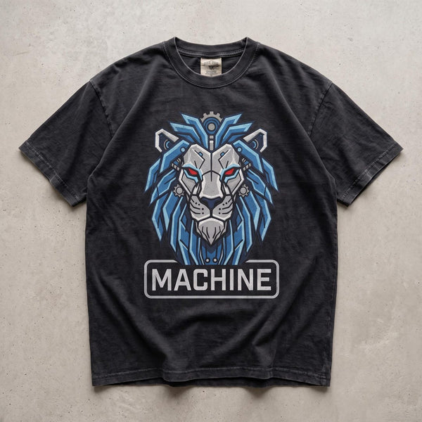 Oversized Cybernetic Lion Patch, Mecha Robot Lion Embroidered Patch, Sci-Fi Biker Jacket Patch, Large Iron On or Sew On Back Patch