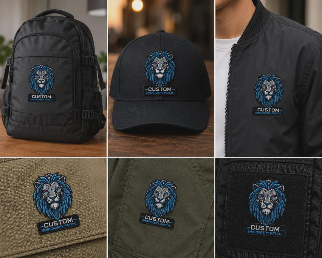 Oversized Cybernetic Lion Patch, Mecha Robot Lion Embroidered Patch, Sci-Fi Biker Jacket Patch, Large Iron On or Sew On Back Patch